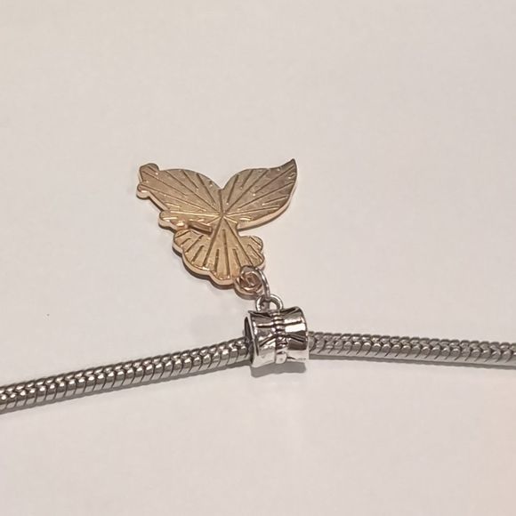 Silver Mermaid Tail with Bubbles Enamel Dangle Charm for Pandora Style Bracelet‎ - Picture 3 of 4